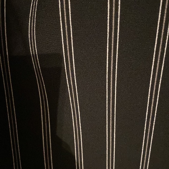Striped jumpsuit, black with gray and white thin stripes - Picture 2 of 4